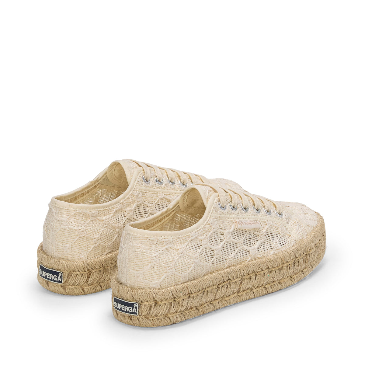 2740 Platform Crochet Rope - White Avorio Natural