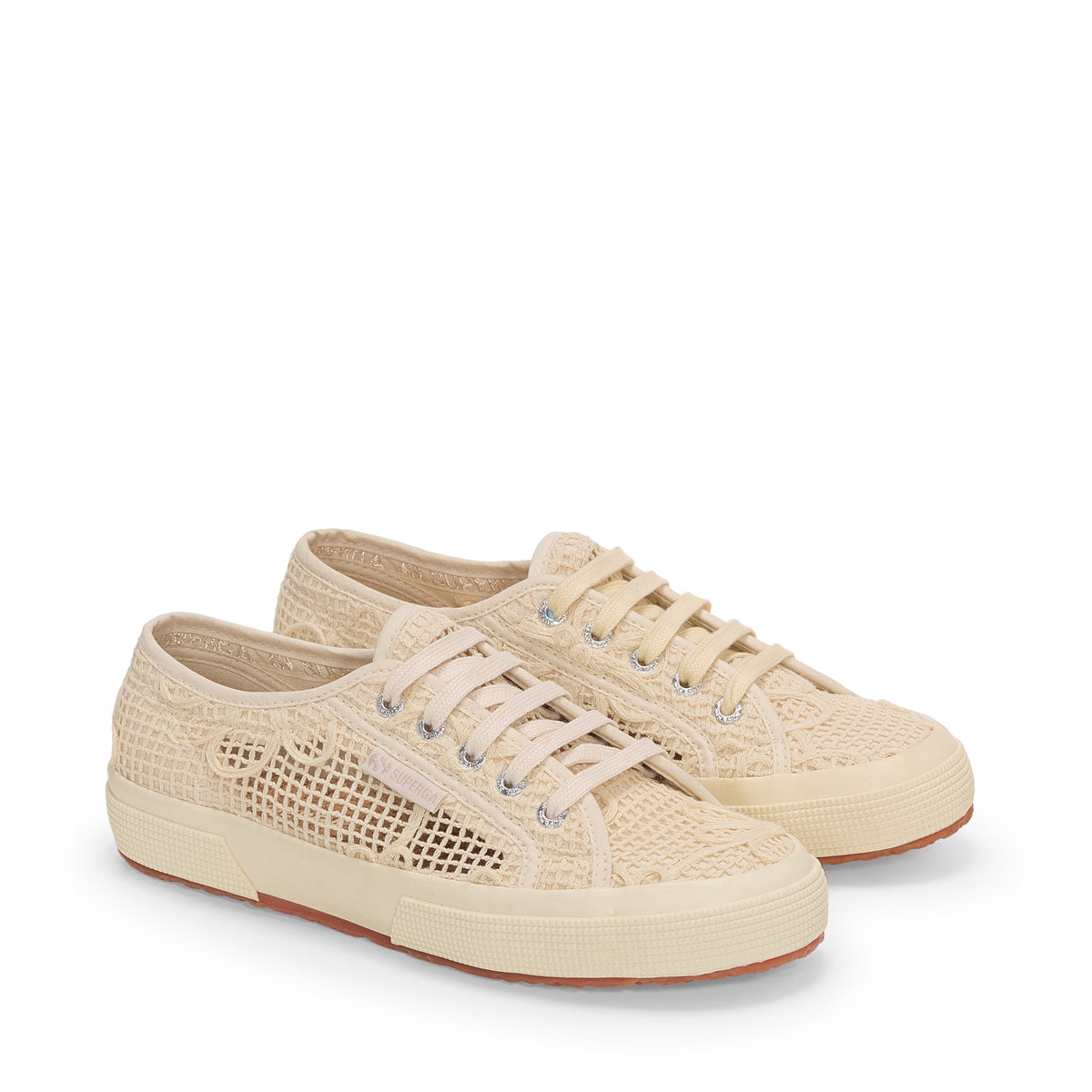 2750 Net Flower Crochet - Beige Raw-Off White