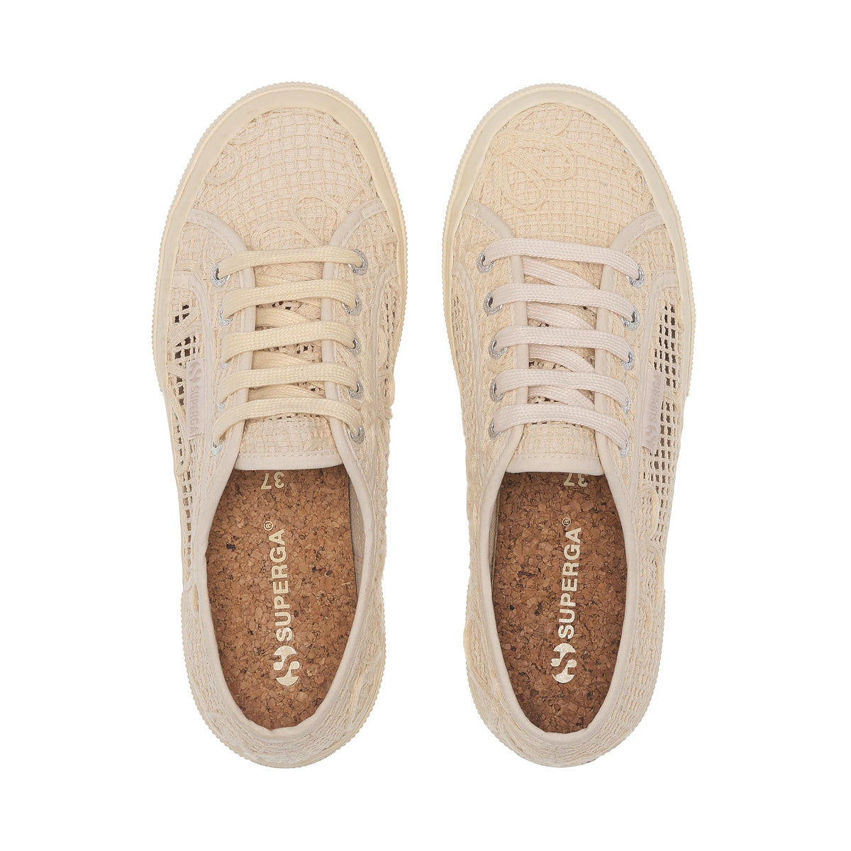 2750 Net Flower Crochet - Beige Raw-Off White
