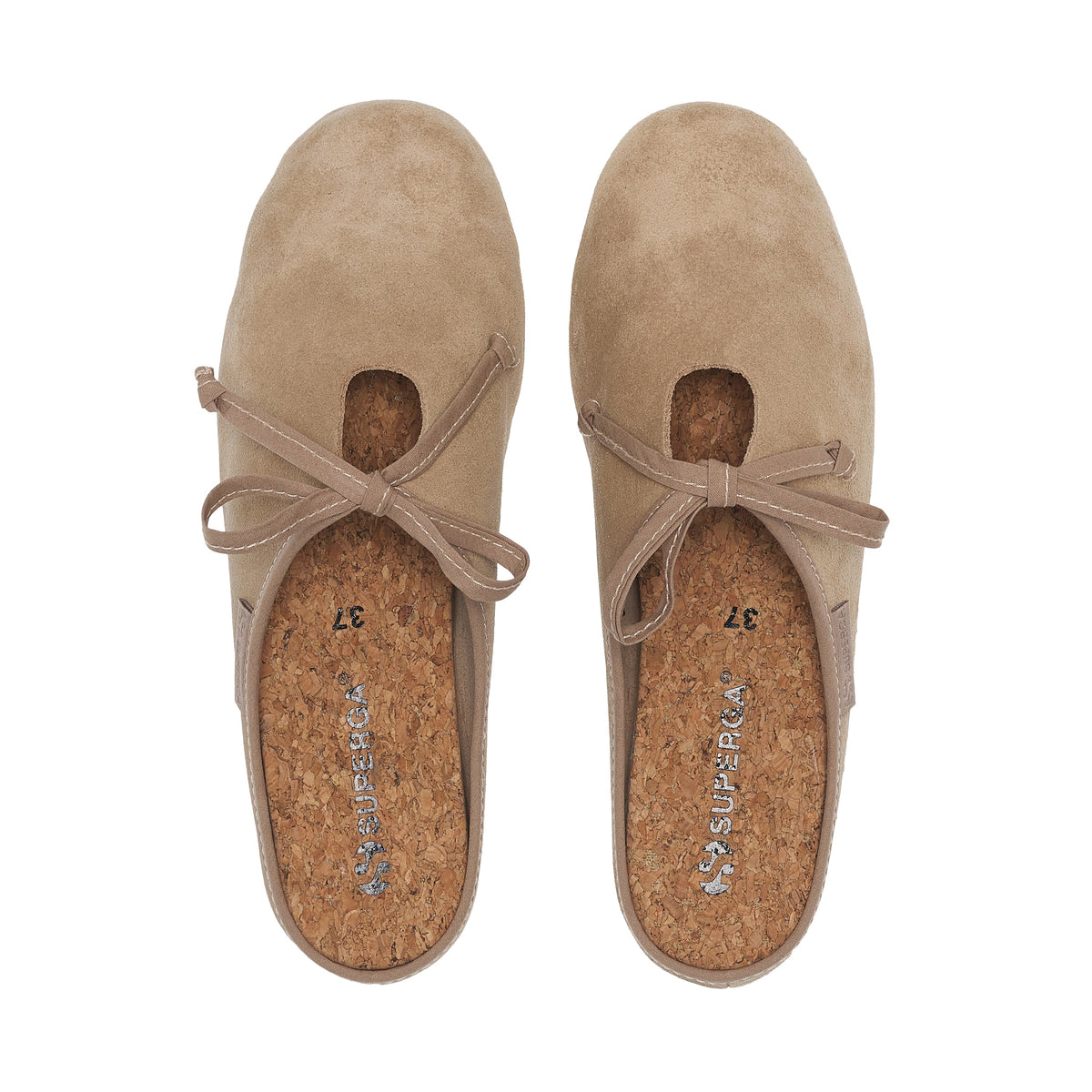 2445 Ballerina Mule Suede - Beige Fog