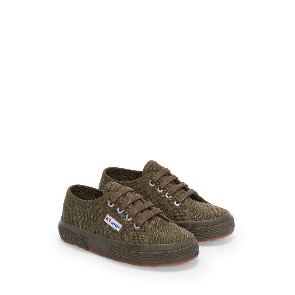 2750 Kids Cotton Stone Wash - Full Green DK Olive Washed
