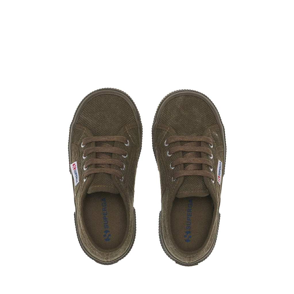 2750 Kids Cotton Stone Wash - Full Green DK Olive Washed