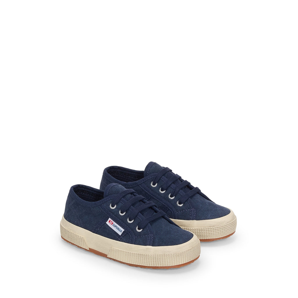 2750 Kids Cotton Stone Wash - Navy Washed-Off White