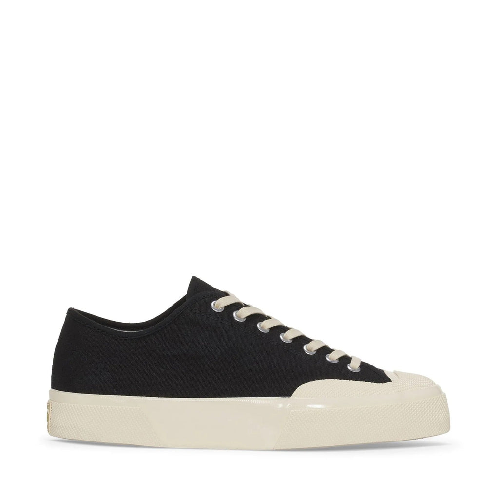 2432 Works Low Cut Cotton Canvas - Black/Off White
