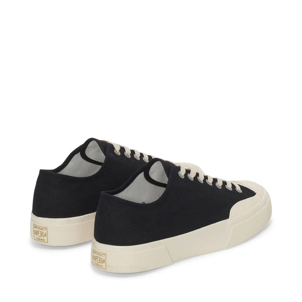 2432 Works Low Cut Cotton Canvas - Black/Off White