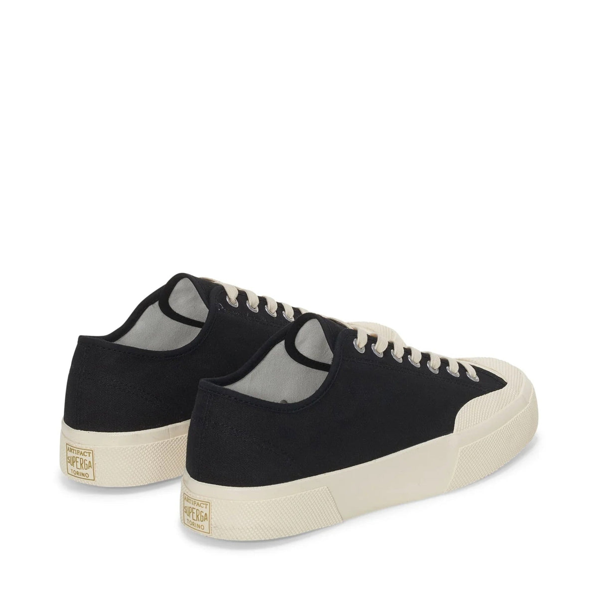 2432 Works Low Cut Cotton Canvas - Black/Off White
