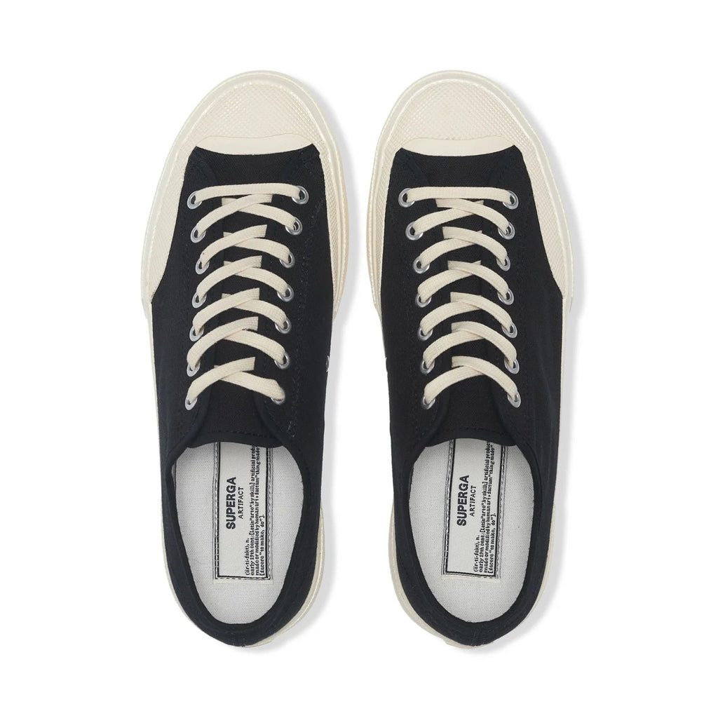 2432 Works Low Cut Cotton Canvas - Black/Off White