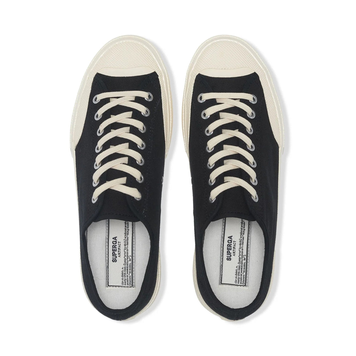 2432 Works Low Cut Cotton Canvas - Black/Off White