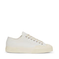 2432 Works Low Cut Cotton Canvas Sneakers - White/Off White