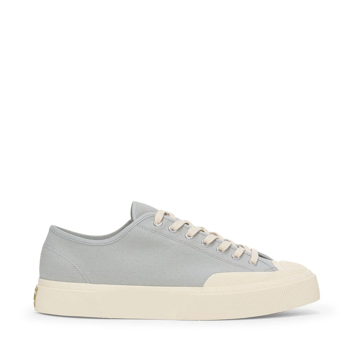 2432 Works Low Cut Cotton Canvas Sneakers - Dusty Grey/Off White
