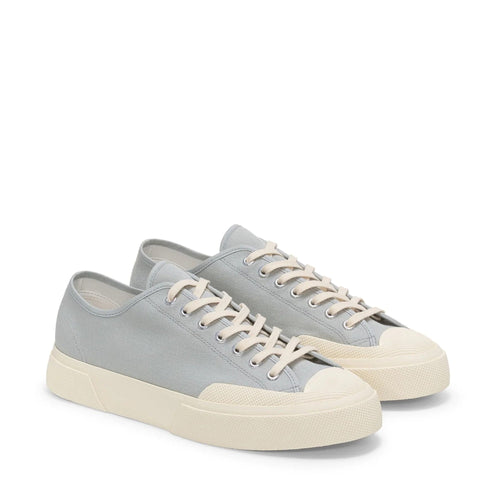 2432 Works Low Cut Cotton Canvas Sneakers - Dusty Grey/Off White