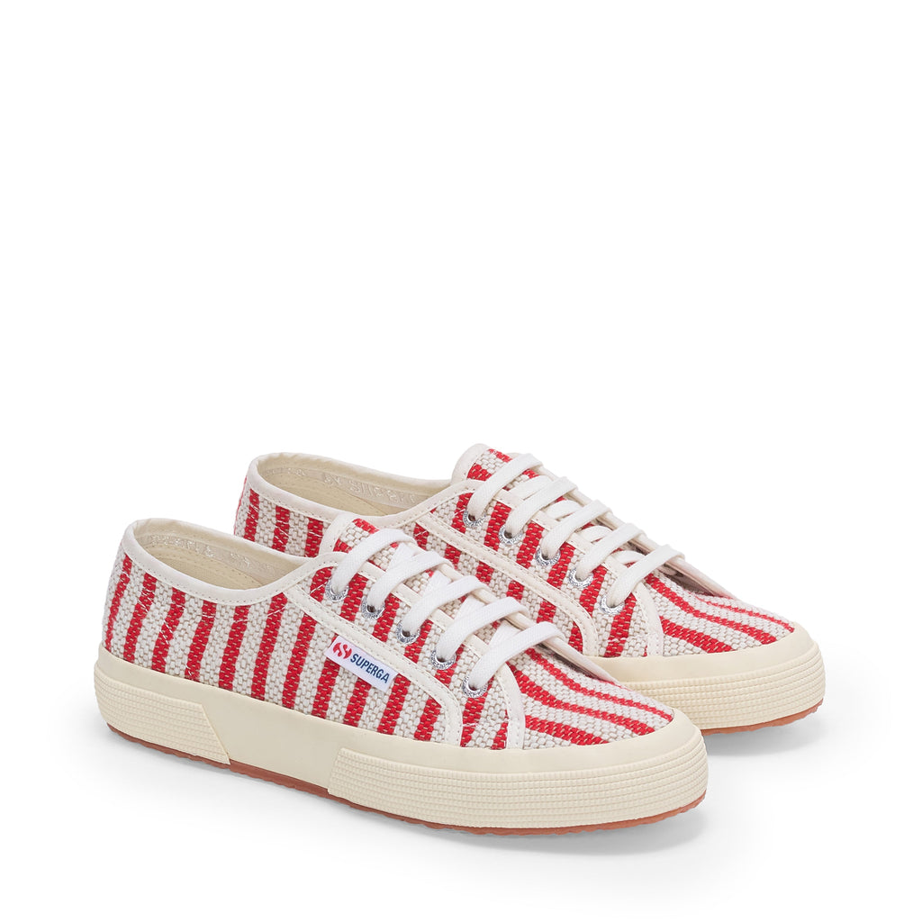 2750 Cotton Stripes - Red-Off White