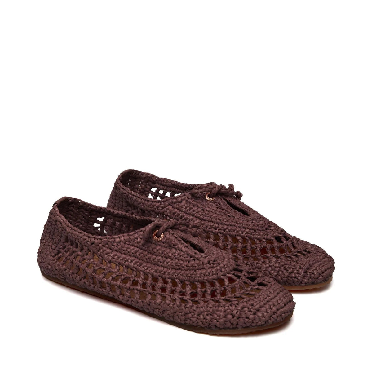 3021 Crochet Ballerina Sneakers - Brown Coffee