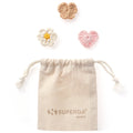 Crochet Pin Natural Set - Beige-Pink