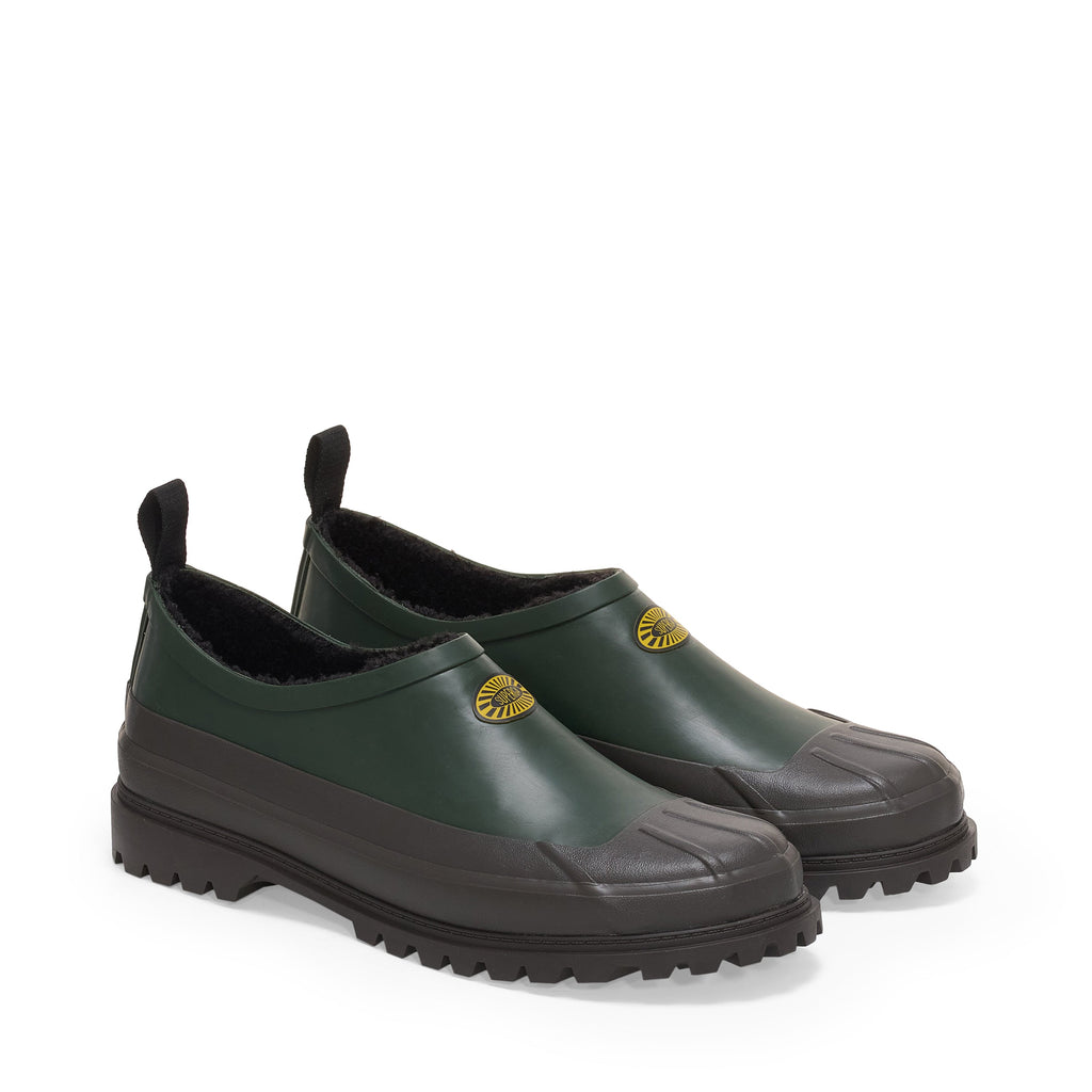 3333 Rubber Alpina Duck Mule - Green-Brown