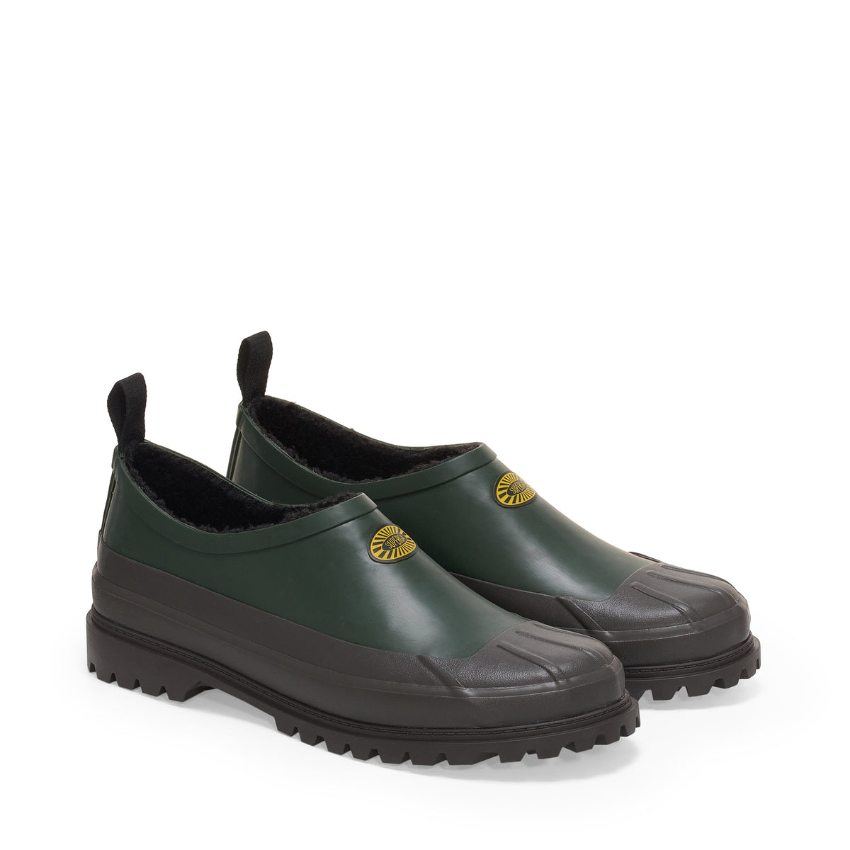 3333 Rubber Alpina Duck Mule - Green-Brown