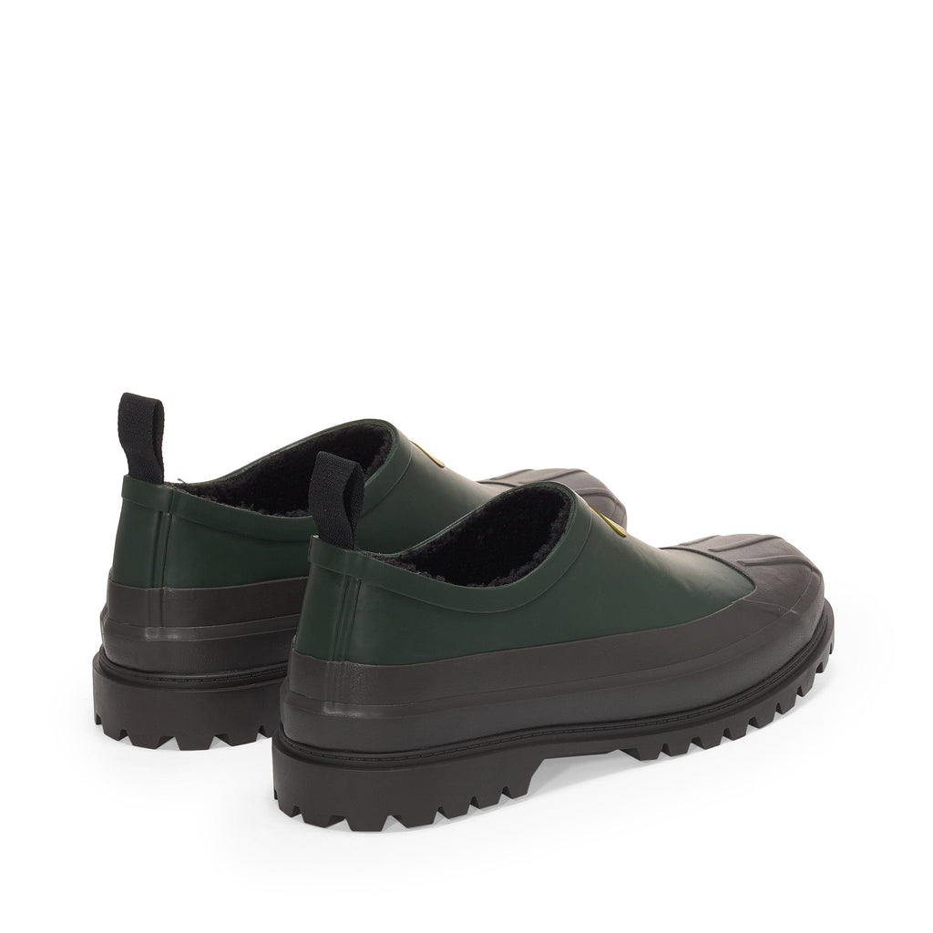 3333 Rubber Alpina Duck Mule - Green-Brown