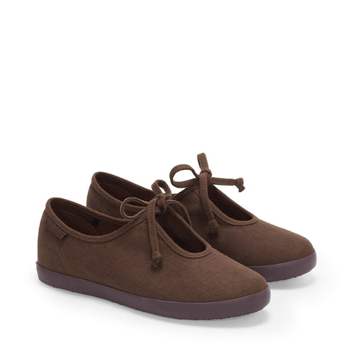 2442 Ballerina Lace Linen - Brown-Dark Brown