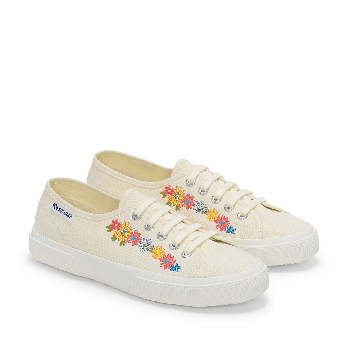 3750 Flower Print Leggera - Beige Natural Multiflowers