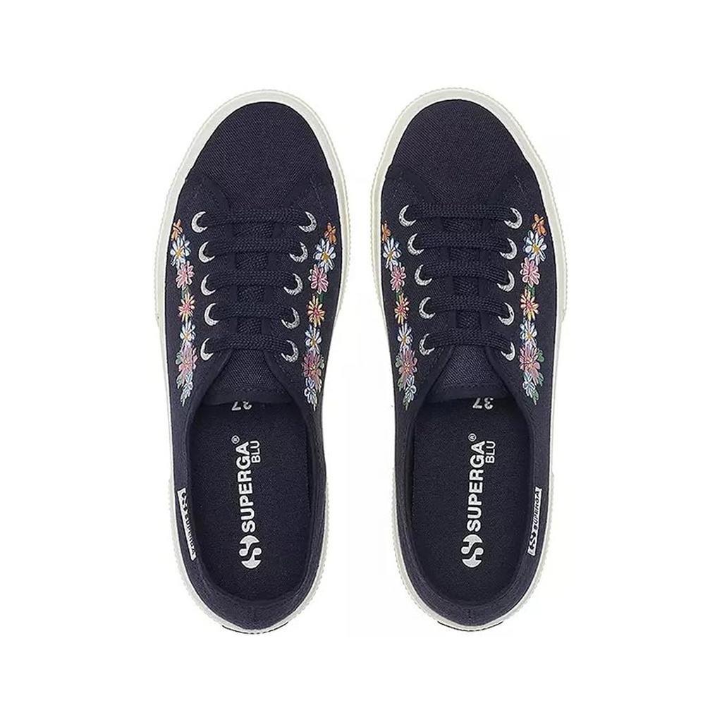 3750 Flower Print Leggera - Blue Navy Multiflowers